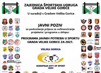 JAVNI POZIV ZA PODNOŠENJE PRIJAVA ZA PROGRAM SUFINANCIRANJA JAVNIH POTREBA U SPORTU GRADA VELIKE GORICE ZA 2027.